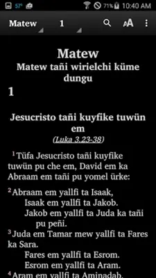 Mapudungun Biblia android App screenshot 1